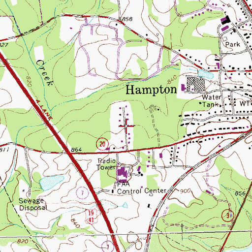 Topographic Map of Woodlawn, GA