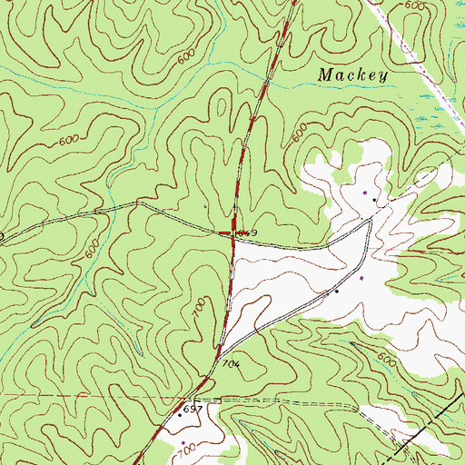 Topographic Map of Woodstown (historical), GA