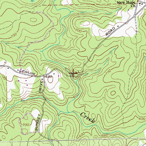 Topographic Map of Wynns Mill (historical), GA