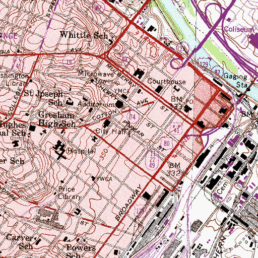 Topographic Map of Addison Tinsley Park, GA