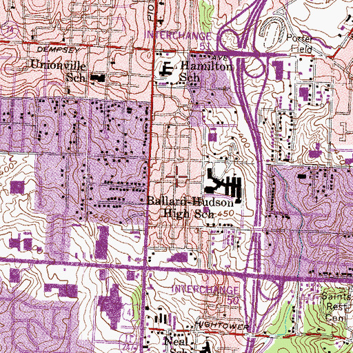 Topographic Map of Anthony Terrace, GA