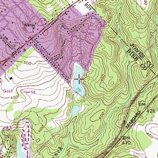 Topographic Map of Lake Arrowhead, GA