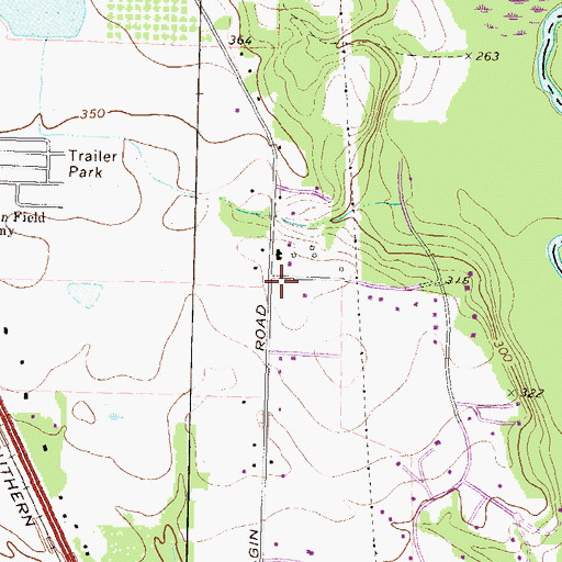 Topographic Map of Avondale Church (historical), GA