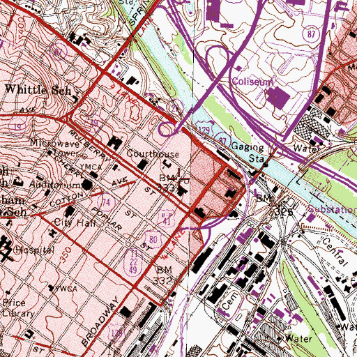 Topographic Map of Ayers Park, GA