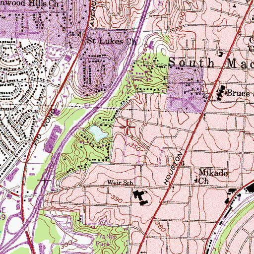 Topographic Map of Bedingfield, GA