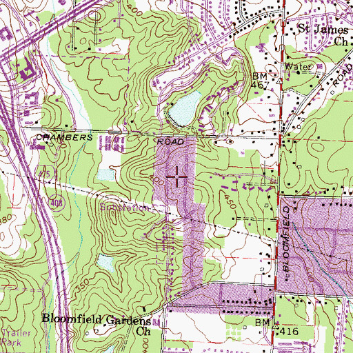 Topographic Map of Bloomfield Gardens, GA