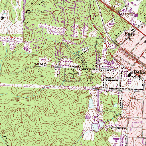 Topographic Map of Bon Ayer, GA