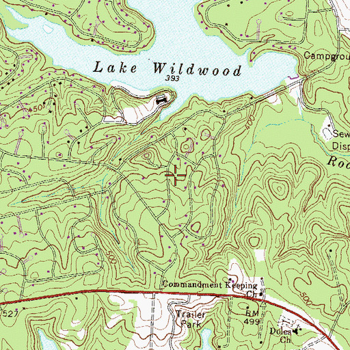 Topographic Map of Cherokee, GA