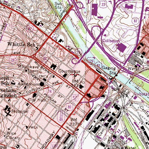 Topographic Map of Christ Episcopal Church, GA