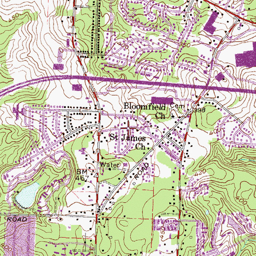 Topographic Map of Christian Rest, GA