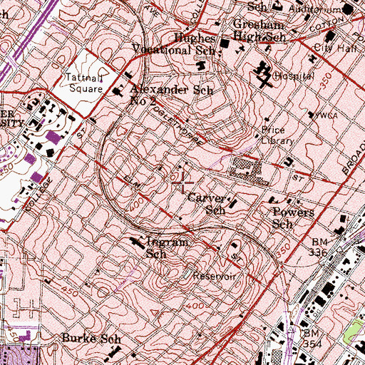 Topographic Map of Church of God in Christ, GA