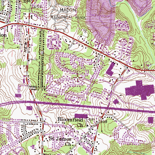 Topographic Map of Clarkview, GA
