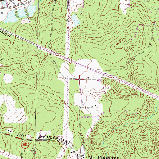 Topographic Map of Coal Neck Settlement (historical), GA