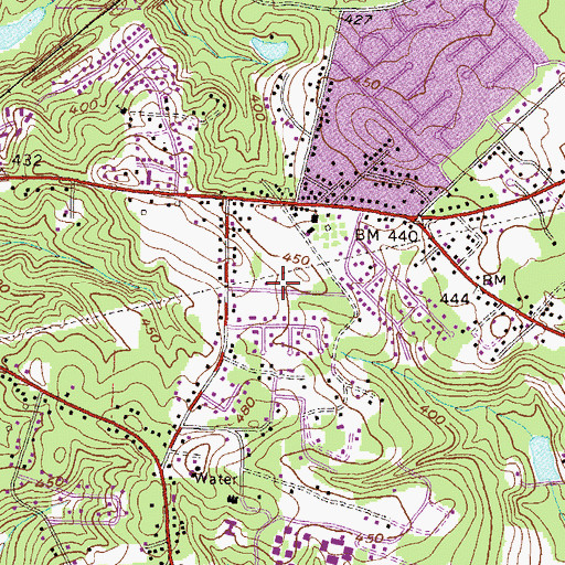 Topographic Map of Crystal Springs, GA