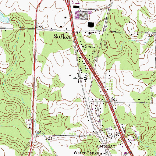Topographic Map of Central Fellowship Academy, GA
