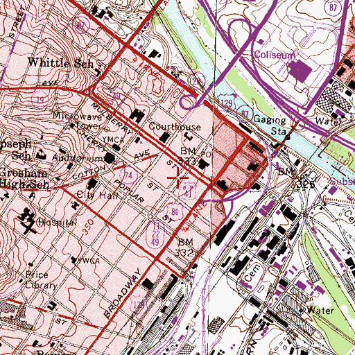 Topographic Map of Dempsey Park, GA