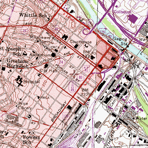 Topographic Map of Dunlap Park, GA