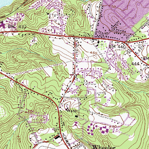 Topographic Map of East Macon, GA