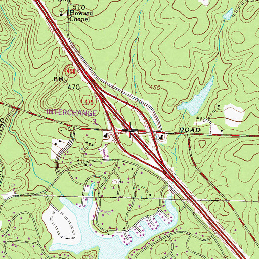 Topographic Map of Exit 3, GA