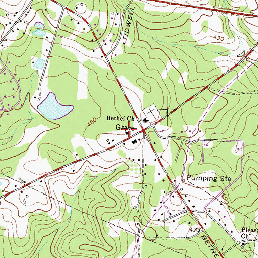 Topographic Map of Faith Temple, GA