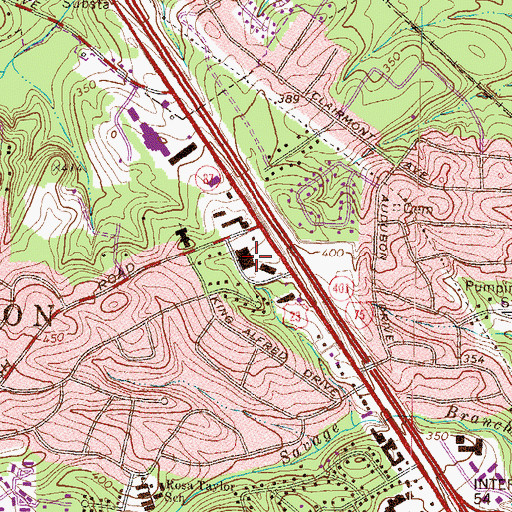 Topographic Map of Georgia Farm Bureau Shopping Center, GA