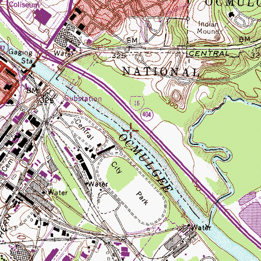 Topographic Map of Georgia State Fairgrounds, GA