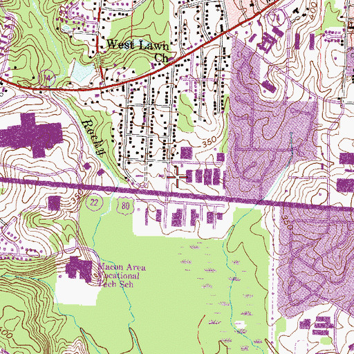 Topographic Map of Georgia State Farmers Market, GA