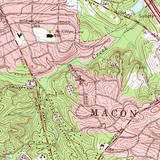 Topographic Map of Glen Cove, GA