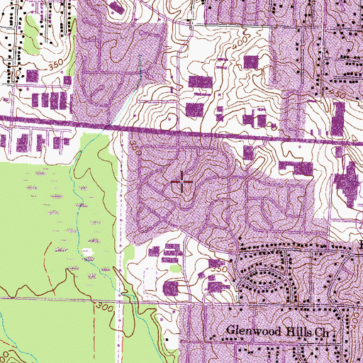Topographic Map of Glenhaven, GA