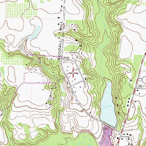 Topographic Map of Goodall Estates, GA