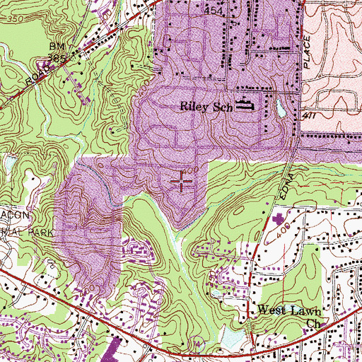 Topographic Map of Greenbriar, GA