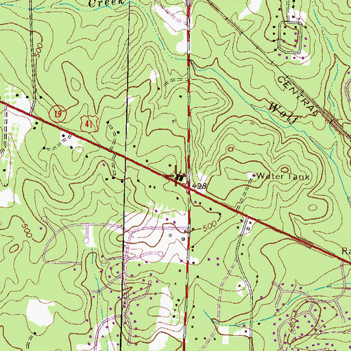 Topographic Map of Howard School (historical), GA