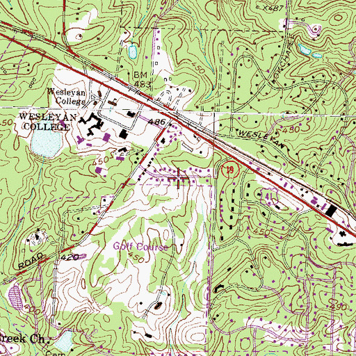 Topographic Map of Idle Hour Estates, GA