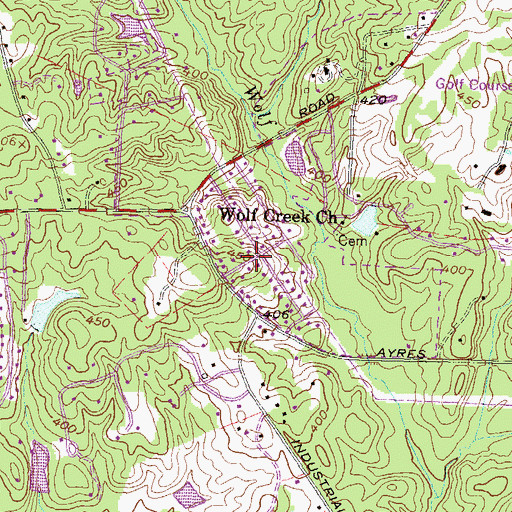 Topographic Map of Idlewood, GA
