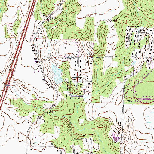 Topographic Map of Jones Road Subdivision, GA