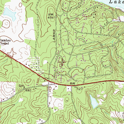 Topographic Map of Kings Cove, GA