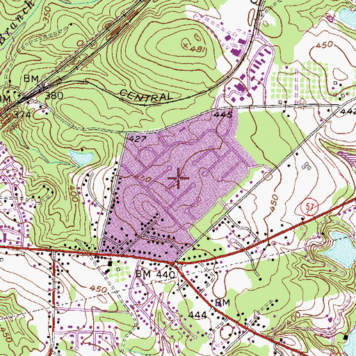 Topographic Map of Kings Park, GA