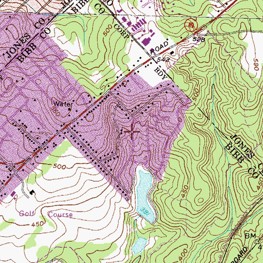 Topographic Map of Lake Arrowhead, GA