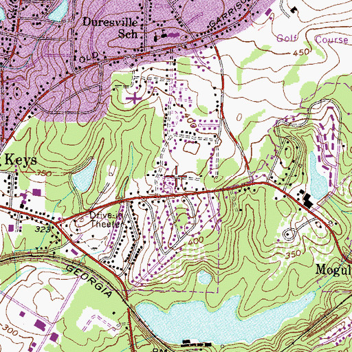 Topographic Map of Lakeside Hill, GA