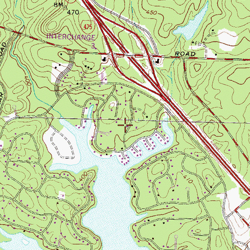 Topographic Map of Lakeview, GA