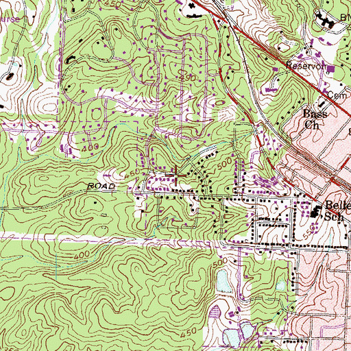 Topographic Map of Lakewood, GA