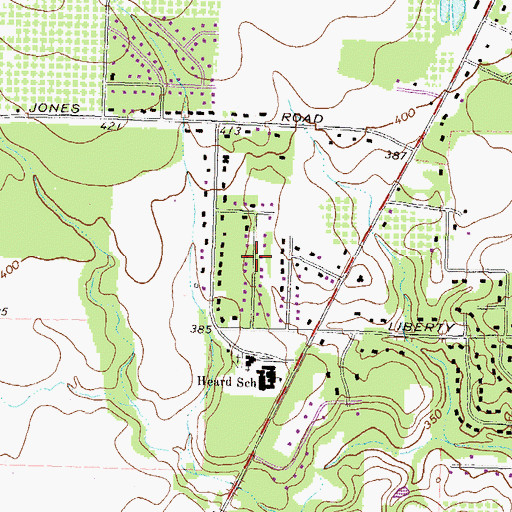 Topographic Map of Liberty View, GA