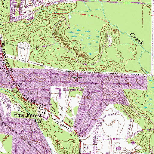 Topographic Map of Lindsey Park, GA