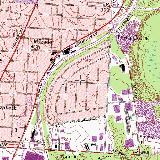 Topographic Map of Lymore Estates, GA
