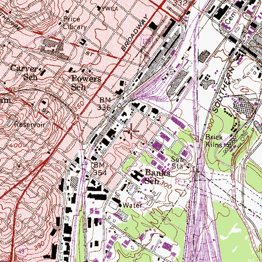 Topographic Map of Macedonia Baptist Church, GA