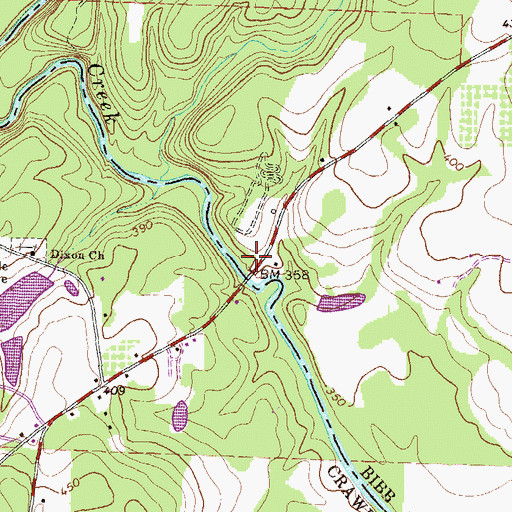 Topographic Map of Marshalls Mill (historical), GA