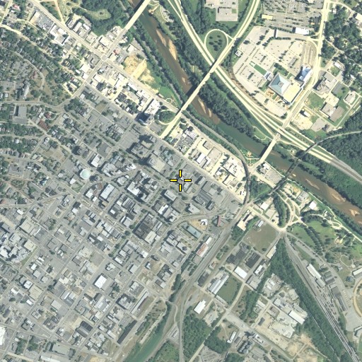 Aerial/Satellite Image of Macon Post Office, GA