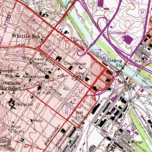 Topographic Map of Messenburg Park, GA