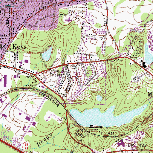 Topographic Map of Morningside, GA