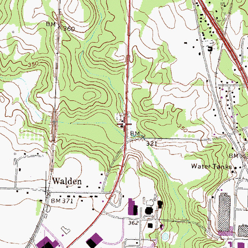 Topographic Map of New Hope Church, GA